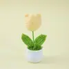 Flor de Lana Tejida a Mano y Ganchillo Girasoles y Tulipanes Plantas en Maceta para Oficina Fábrica de Origen Productos Terminados Venta al por Mayor Transfronteriza