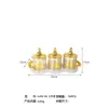 Pote de Vidro Martelado Dourado de Luxo Leve Estilo Europeu Pote Selado com Alça Mesa de Centro da Sala de Estar Combinação de Potes de Armazenamento para Classificação de Nozes