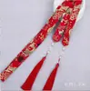 Diadema, Estilo Antiguo, Tocado de Cinta Larga Roja, Accesorios Dinastía Han, Accesorios para el Cabello para Mujeres, Estilo Chino