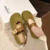Zapatos Mary Jane Ballet Brisa Nocturna para Mujer, Boca Baja, Zapatos Planos de Otoño, 2026 Suave Nuevo Estilo Coreano Zapatos Franceses Individuales, Rojo Nocturno