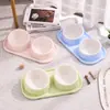 Comedero Inclinado para Mascotas de 15°, Anti-Hormigas, Doble Tazón de Acero Inoxidable, Anti-Golpes, Protección de la Columna Cervical, Comedero Saludable, Bebedero, Fácil de Limpiar