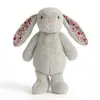 Pelúcia de Coelho Floral Coelho de Orelhas Caídas Fofo Boneca Companheiro Infantil Presente Boneca de Lançar para Casamento