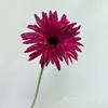 Flor de Gerbera Artificial de Tallo Único con Tallo Afelpado, Flor Falsa para Decoración del Hogar, Decoración de Bodas y Arreglo de Proyectos Comerciales