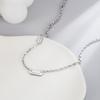 Collar de plata de doble capa apilado para mujer, colgante cuadrado de marca, cadena de clavícula, nuevo, moderno, ligero, de lujo, nicho, accesorios avanzados para el cuello.