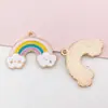 Set Mixto de 40 Accesorios para Joyería de Aleación con Esmalte Arcoíris: Aretes, Pulseras y Colgantes Hechos a Mano DIY de Girasol, Meteoro y Nube