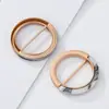 Resina de Acetato Blanca Perlada Nácar Metal Doble Tono Serie Circular Hebilla Estilo Japonés con Tres Niveles de Ajuste