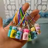 Cuerda de Cera L21 Mini Tetera Taza Termo Colgante Lindo Artificial DIY Taza de Agua Llavero de Dibujos Animados Mochila Bolsa Muñeca