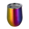 Taza para Huevo Transfronteriza de 12 oz con Aislamiento de Doble Capa de Acero Inoxidable 304, Copa de Vino en Forma de U, Taza Portátil con Forma de Huevo, Venta al por Mayor