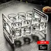Copa de licor de cristal de 25 ml, copa pequeña de vino de cinco monedas, engrosada, lujo ligero, gama alta, para uso doméstico, media onza, precio al por mayor