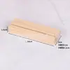 Soporte de exhibición de base de tarjeta de madera de pino para notas y postales, adorno artesanal decorativo de escritorio, serie de largo*ancho*1.5