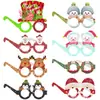 2023 Novo Óculos de Natal Transfronteiriço da Amazon Papel Decorativo Wansheng Armação de Óculos para Foto Venda por Atacado Personalização