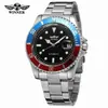 Vencedor Vencedor Moda Masculina Casual Fantasma de Água Relógio Mecânico Automático Atacado