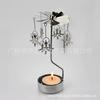 Candelabro de metal plateado candelabro giratorio de energía de aire caliente venta directa de fábrica