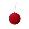 Bolas de Natal flocadas transfronteiriças, bolas de Natal de pelúcia multicoloridas, decorações de árvore de Natal, enfeites festivos para arranjos de cena de feriado