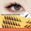 Europeu e Americano Transfronteiriço Voo Oblíquo Série Raposa Antiga Segmentada Cabelo Espesso Natural Cílios Postiços Desenho Animado Enxerto Cílios de Cluster Único