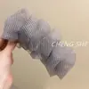 Pinza de plátano vertical con estampado de leopardo y gasa de burbujas estilo coreano, pinza suave antideslizante para coleta, accesorio elegante y femenino para el trabajo