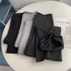 Pantalones Acampanados Gruesos de Capa de Aire Grises Pantalones Largos Otoño e Invierno 2025 Cintura Alta Drapeados Slim Extendidos Altos Hasta el Piso