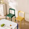 Silla de Plástico para Exteriores Silla con Respaldo Engrosado Silla de Ocio Comercial para el Hogar Silla de Comedor Moderna Simple Exterior de Ocio