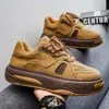 Tênis masculinos 2025 novo modelo casual de cano baixo, sapatos da moda retrô versáteis com cadarço, tênis masculinos da moda com sola grossa