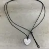 Estilo Coreano Novo Estilo Ins Colar de Coração Personalidade Exquisito Fashionável Simples Pingente Corrente para Clavícula Colar Atmosfera Outono Inverno