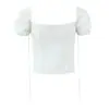 Estilo Pura Sexy Renda Doce e Picante Gola Reversível Plissada Camisa Curta de Manga Curta + Saia de Cintura Baixa Roupa de Garota Confiante para Mulheres