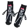 Calcetines Magnéticos para Pareja, Calcetines de Color Sólido hasta la Pantorrilla, Calcetines Casuales de Moda para Mejores Amigos, Versátiles, Resistentes al Olor, Blancos, en Stock para Envío Inmediato
