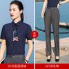 Camisas Blancas Profesionales para Mujer Color Sólido Camisas para Hombre y Mujer Verano Negocios Entrevista Ropa Formal Departamento de Ventas Ropa de Trabajo Venta al por Mayor Logotipo Bordado
