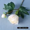 Mini flores artificiais de peônia estilo europeu com 2 cabeças para casamento e decoração de casa, arranjos de flores de seda, peônias artificiais