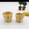 Cesta de Mão Tecida em Bambu, Cesta Pequena de Bambu, Caixa de Presente, Cesta para Embalagem de Frutas, Decoração para Casa, Armazenamento de Bambu