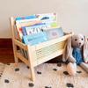 Estantería de Almacenamiento Personalizada de Ratán y Madera Maciza Cesta Extraíble para Revistas Decoración de Estudio Infantil Estantería para Libros