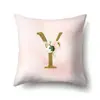 Funda de almohada de poliéster funda de almohada con estampado de acuarela sueño en casa 26 letras inglesas funda de cojín QTB27
