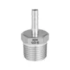 Conector de púas hexagonal con rosca exterior de acero inoxidable 304 forjado, Adaptador de manguera reductor 316, Racor de rosca exterior prensado en frío