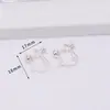 Alambre de cobre puro chapado en oro de 18K retenedor de color pin para oreja convertidor de clip para oreja de tornillo ajustable en forma de U accesorios para aretes DIY