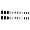 Unhas Vestíveis Transfronteiriças de Comércio Exterior, Adesivos de Unha de Aranha Preta Doce e Descolada Personalizados, Peças de Manicure Vestíveis, 24 Peças de Unhas Prontas