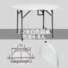 Mesa Redonda Plegable Mesa de Comedor para Uso Doméstico para 8-10 Personas, Mesa de Comedor Redonda de Plástico Plegable para Jardín con Tablero Redondo Grande