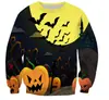 Suéter Divertido de Halloween con Elementos de Dibujos Animados para Hombres y Mujeres Transfronterizo, Suéter Festivo, Tops con Estampado 3D de Terror para Niños
