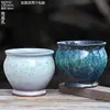 Maceta Creativa de Cerámica para Suculentas de Balcón Hogareño, Maceta Grande de Arcilla para Pothos, Orquídea, Planta Verde, Maceta de Diámetro Grande