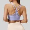 Sujetador de Yoga Transfronterizo de Nuevo Estilo con Espalda Cruzada, Malla, Espalda Descubierta, a Prueba de Impactos, de Soporte para Correr y Fitness