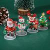 Nuevo Soporte Acrílico Transparente Navideño Decoración de Escritorio DIY Accesorios Adornos Soporte de Papá Noel Venta al por Mayor