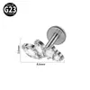 Brincos de Piercing para Lábio com Rosca Interna em Titânio Liga Moda Exquisita Zircônia Curva Marquise Opalino Galvanizado em Formato de T