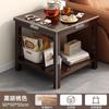 Mesa de Centro com Sensação de Luxo Leve e de Alto Padrão, Mesa Quadrada Pequena, Mesa Lateral, Gabinete Lateral, Estante de Armazenamento Estilo Chinês Novo, Mesa Simples para Uso na Sala de Estar