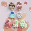 Mini Paletas de Chocolate Helado Arcoíris Accesorios de Resina Pinzas para el Cabello Lindas Cadenas para Teléfono Colgantes Accesorios