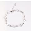 Pulsera con Incrustaciones de Diamantes en Forma de Corazón para Mujer, Pulsera de Zirconia de Alta Gama de Lujo con Incrustaciones de Diamantes Corazón a Corazón para Mujer, Pulsera con Forma de Corazón para Mujer de Exportación Transfronteriza