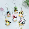 Chaveiro de Boneco Pinguim Pequeno Desenho Animado Pvc Cola Macia Mini Pingente de Pinguim Pequeno Pingente Requintado para Mochila Gashapon Cego