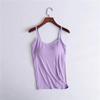 2023 Nuevo Transfronterizo Suelto Talla Grande para Mujer Modal de Una Pieza Camiseta Base sin Aros con Almohadilla en el Pecho Tirantes
