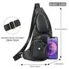 Bolso de hombro cruzado retro moderno para hombre, bolso de pecho de cuero para el trabajo