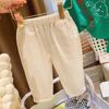 Overol Casual Holgado de Color Sólido para Niños y Niñas, Combinable con Todo, Dobladillo en el Tobillo, Pantalones de Pierna Ancha, Pantalones de Primavera 23 0029A001