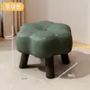 Taburete pequeño para uso doméstico en la sala de estar, taburete suave acolchado para mesa de café o sofá, reposapiés, taburete pequeño para cambiarse los zapatos, taburete floral creativo, banco pequeño
