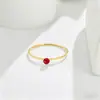 Design Simples Nicho Usando Banho Ultra Fino Luxo Leve Anel Pequeno de Ouro 14K Anel para Mulheres Celebridade da Internet Estilo Frio