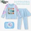 Traje de Baño Infantil Zootopia Judy Nick para Niñas de Dos Piezas Manga Larga Pantalón Largo Protección Solar Secado Rápido Conjunto de Ropa de Baño para Niñas